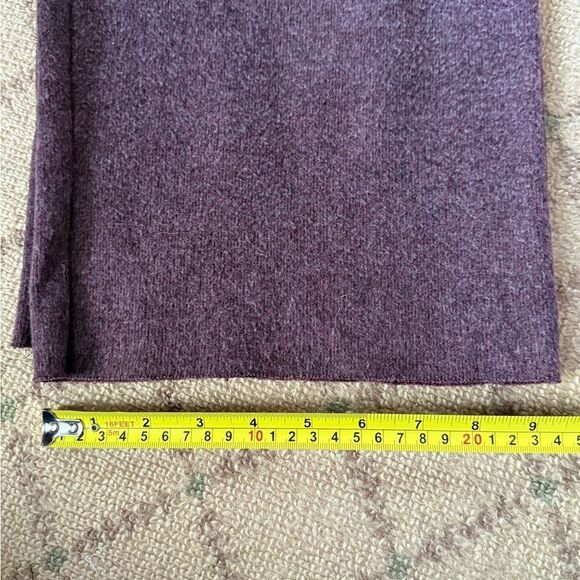 Zara soft straight high waist knit pants Soft Burgundy NWOT S - Picture 8 of 12